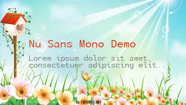 Nu Sans Mono Demo example